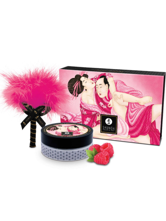 SHUNGA - KIT POLVOS DE MASAJE COMESTIBLE FRAMBUESA
