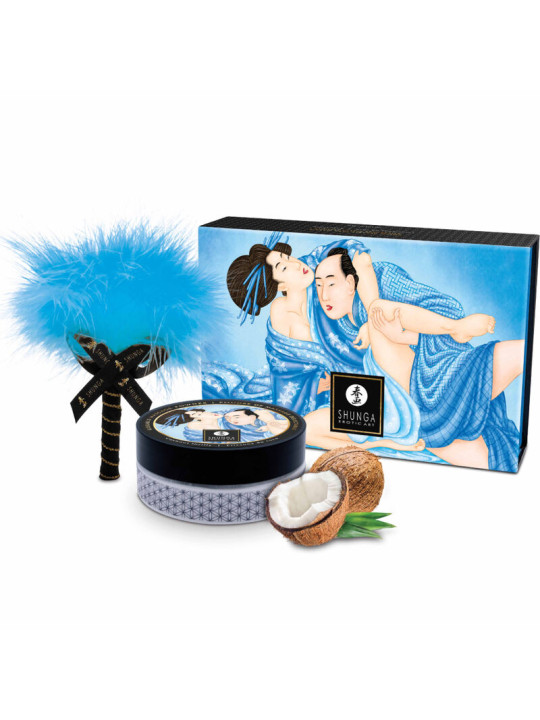 SHUNGA - KIT POLVOS DE MASAJE COMESTIBLE COCO