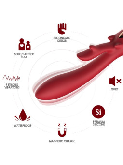ARMONY - ELK VIBRADOR RABBIT CURVO RED