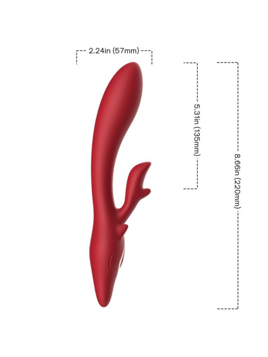 ARMONY - ELK VIBRADOR RABBIT CURVO RED