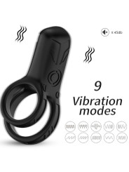 ARMONY - DOBLE ANILLO VIBRADOR NEGRO