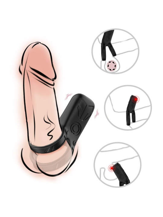 ARMONY - DOBLE ANILLO VIBRADOR NEGRO