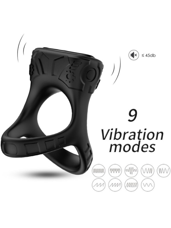 ARMONY - ANILLO VIBRADOR & MULTIPOSICIÓN NEGRO