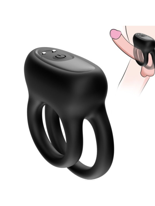 ARMONY - DOBLE ANILLO VIBRADOR NEGRO