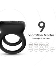 ARMONY - DOBLE ANILLO VIBRADOR NEGRO