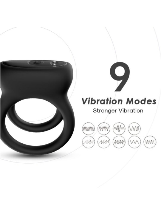 ARMONY - DOBLE ANILLO VIBRADOR NEGRO