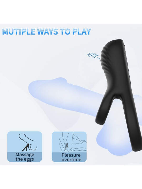 ARMONY - DOBLE ANILLO VIBRADOR NEGRO