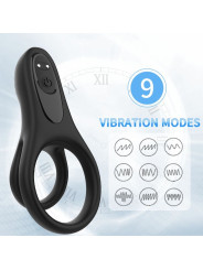 ARMONY - DOBLE ANILLO VIBRADOR NEGRO