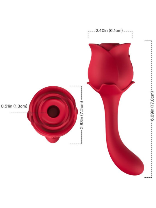 ARMONY - ROSELOVER SUCCIONADOR CLÍTORIS & ESTIMULADOR ROJO