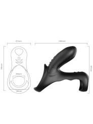 ARMONY - RANGER ANILLO DOBLE VIBRADOR PAREJA NEGRO