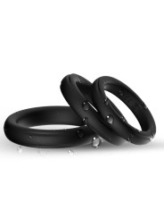 ARMONY - TRIPLE ANILLO SILICONA NEGRO