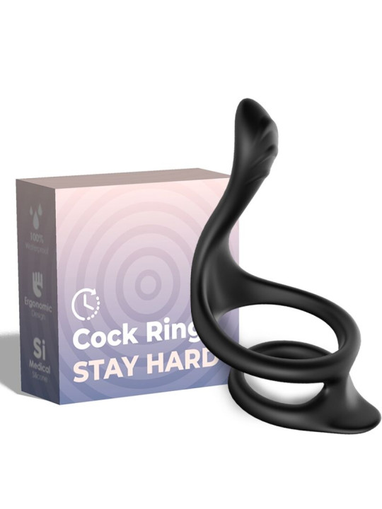 ARMONY - TAIL ANILLO DOBLE ANAL NEGRO