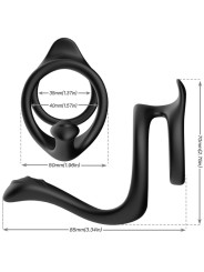 ARMONY - TAIL ANILLO DOBLE ANAL NEGRO