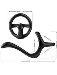 ARMONY - TREASURE ANILLO DOBLE ANAL NEGRO