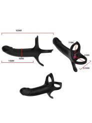 ARMONY - DILDO CON ANILLO & VIBRADOR CONTROL REMOTO NEGRO