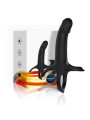 ARMONY - DILDO CON ANILLO & VIBRADOR CONTROL REMOTO NEGRO