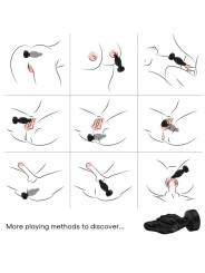 ARMONY - VIBRADOR & PLUG ANAL CONTROL REMOTO NEGRO
