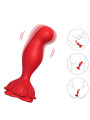 ARMONY - ROSA VIBRADOR & PLUG ANAL CONTROL REMOTO ROJO