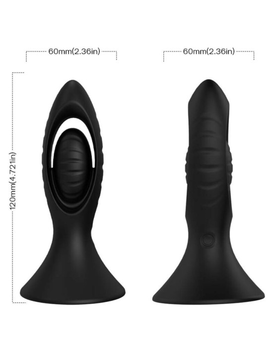 ARMONY - VIBRADOR & PLUG ANAL SILICONA NEGRO