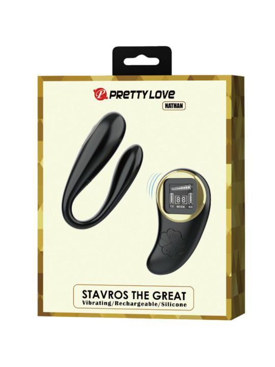PRETTY LOVE - NATHAN VIBRADOR DOBLE PLACER CONTROL REMOTO