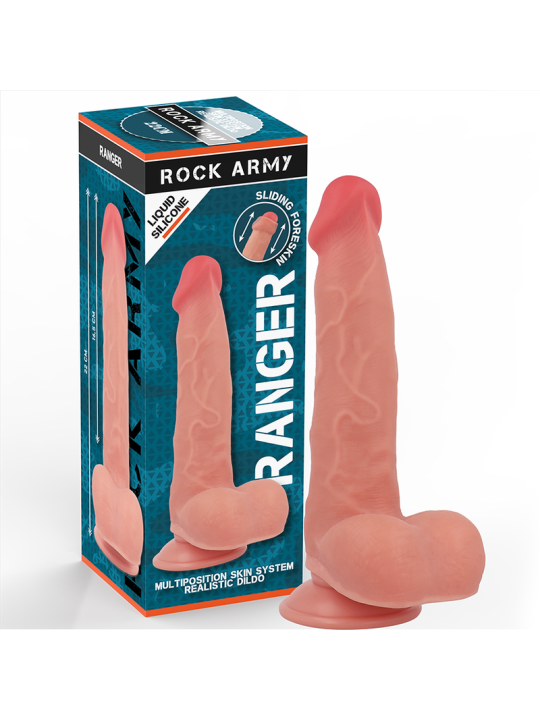 ROCKARMY - RANGER DILDO REALISTA DUAL DENSITY LIQUID SILICONE 22 CM -O- 3.6 CM