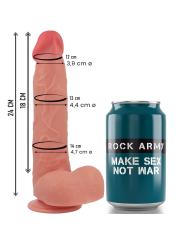 ROCKARMY - RAPTOR DILDO REALISTA DUAL DENSITY LIQUID SILICONE 24 CM -O- 4.4 CM
