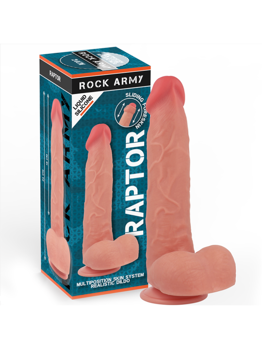 ROCKARMY - RAPTOR DILDO REALISTA DUAL DENSITY LIQUID SILICONE 24 CM -O- 4.4 CM