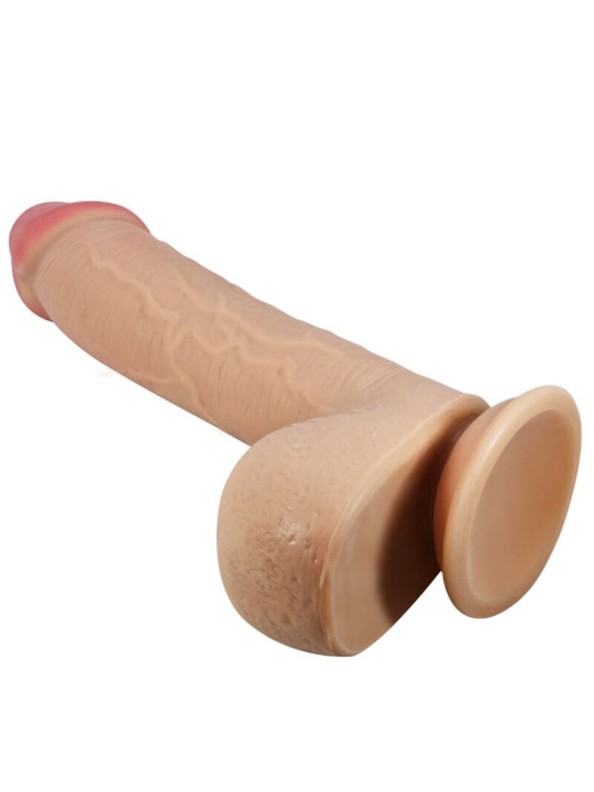 PRETTY LOVE - SLIDING SKIN SERIES DILDO REALÍSTICO CON VENTOSA PIEL DESLIZANTE NATURAL 23.4 CM