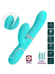 PRETTY LOVE - VIBRADOR PUNTO G MULTIFUNCIÓN VERDE AGUA