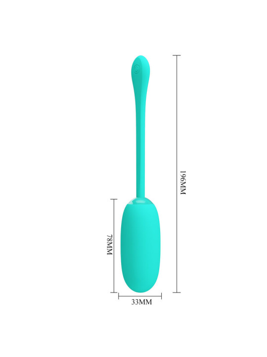 PRETTY LOVE - JULIUS HUEVO VIBRADOR IMPERMEBLE & RECARGABLE VERDE AGUA