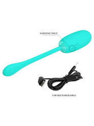 PRETTY LOVE - JULIUS HUEVO VIBRADOR IMPERMEBLE & RECARGABLE VERDE AGUA