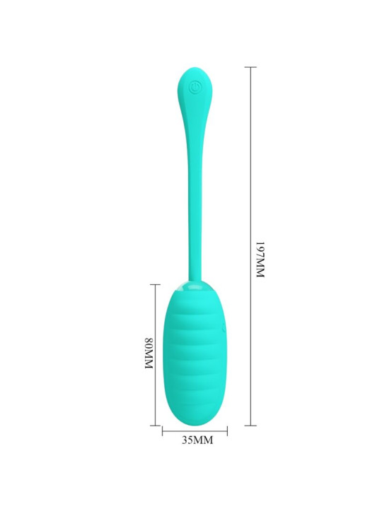 PRETTY LOVE - KIRK HUEVO VIBRADOR RECARGABLE VERDE AGUA