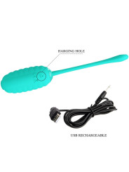 PRETTY LOVE - KIRK HUEVO VIBRADOR RECARGABLE VERDE AGUA