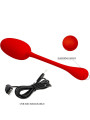 PRETTY LOVE - KNUCKER HUEVO VIBRADOR RECARGABLE ROJO