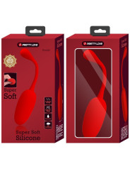 PRETTY LOVE - KNUCKER HUEVO VIBRADOR RECARGABLE ROJO