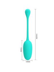 PRETTY LOVE - KNUCKER HUEVO VIBRADOR RECARGABLE VERDE AGUA