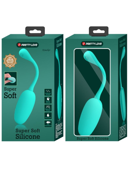 PRETTY LOVE - KNUCKER HUEVO VIBRADOR RECARGABLE VERDE AGUA