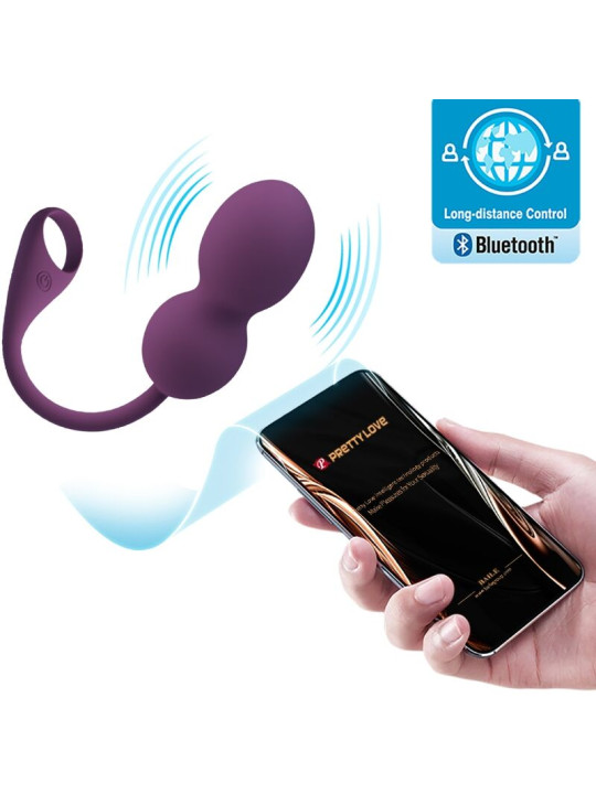 PRETTY LOVE - ELVIRA KEGEL BALLS APP CONTROL REMOTO MORADO