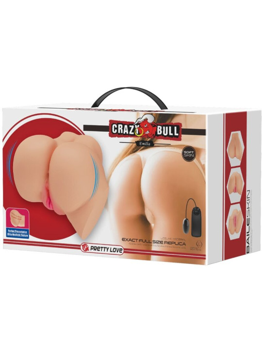 CRAZY BULL - VAGINA Y ANO REALÍSTICOS VIBRADOR EMILIA