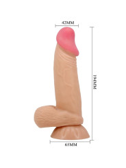 PRETTY LOVE - SLIDING SKIN SERIES DILDO REALÍSTICO CON VENTOSA PIEL DESLIZANTE 19.4 CM