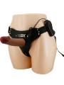PRETTY LOVE - STARKS HARNESS BRIEFS VIBRACIÓN MULTI-VELOCIDAD DILDO 17,5 CM MULATO