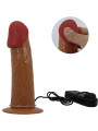 PRETTY LOVE - STARKS HARNESS BRIEFS VIBRACIÓN MULTI-VELOCIDAD DILDO 17,5 CM MULATO