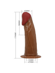 PRETTY LOVE - STARKS HARNESS BRIEFS VIBRACIÓN MULTI-VELOCIDAD DILDO 17,5 CM MULATO
