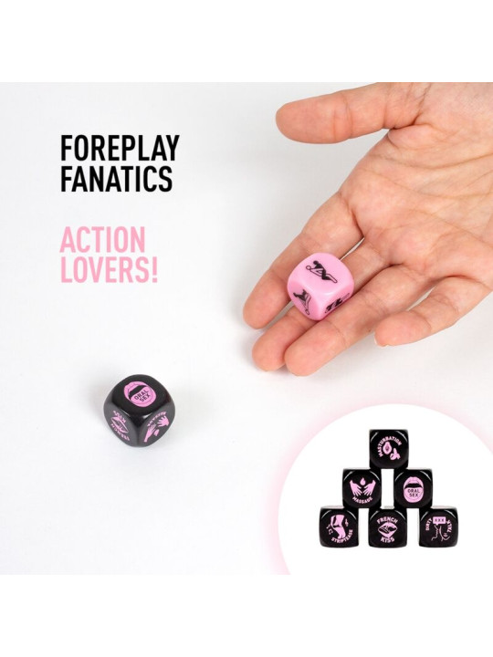 Secret Play Foreplay Fanatics: juego de 2 dados