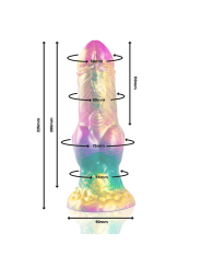 EPIC - IRIS DILDO CON TESTÍCULOS ARCOÍRIS DE PLACER