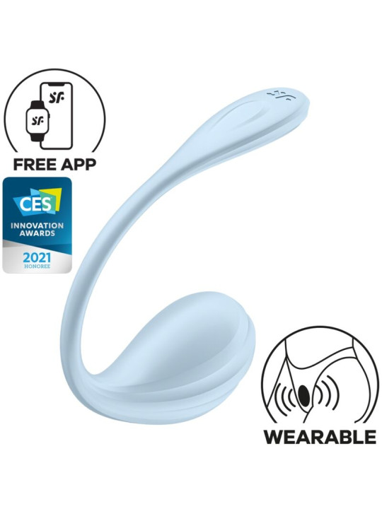 SATISFYER - SMOOTH PETAL ESTIMULADOR PUNTO G CELESTE APP GRATUITA