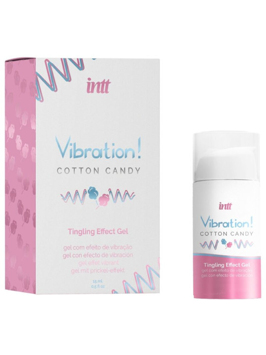 INTT - POTENTE ESTIMULANTE ÍNTIMO GEL VIBRADOR LÍQUIDO ALGODÓN DE AZÚCAR 15 ML