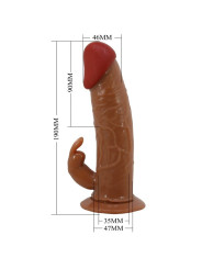 PRETTY LOVE - MARION HARNESS BRIEFS UNIVERSAL CON DILDO VIBRACIÓN 19 CM MULATO