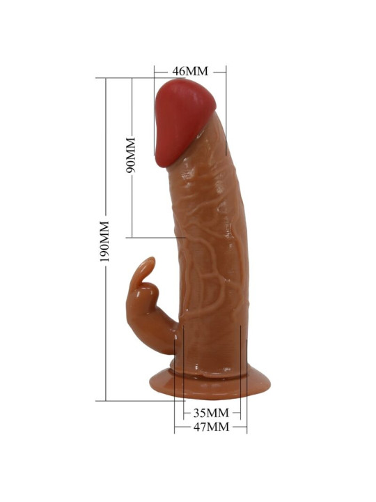 PRETTY LOVE - MARION HARNESS BRIEFS UNIVERSAL CON DILDO VIBRACIÓN 19 CM MULATO