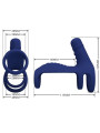PRETTY LOVE - ELISH ANILLO VIBRADOR CON EXTENSIÓN AZUL